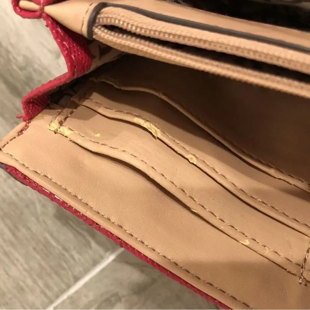 Guess Deep Pink Monogram Crossbody